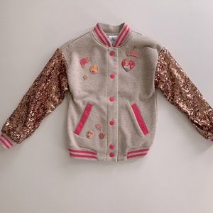 Disney girls knit / sequin bomber jacket (5/6)